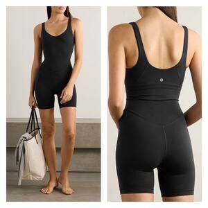 Lululemon Align 6” Black Bodysuit Size 16